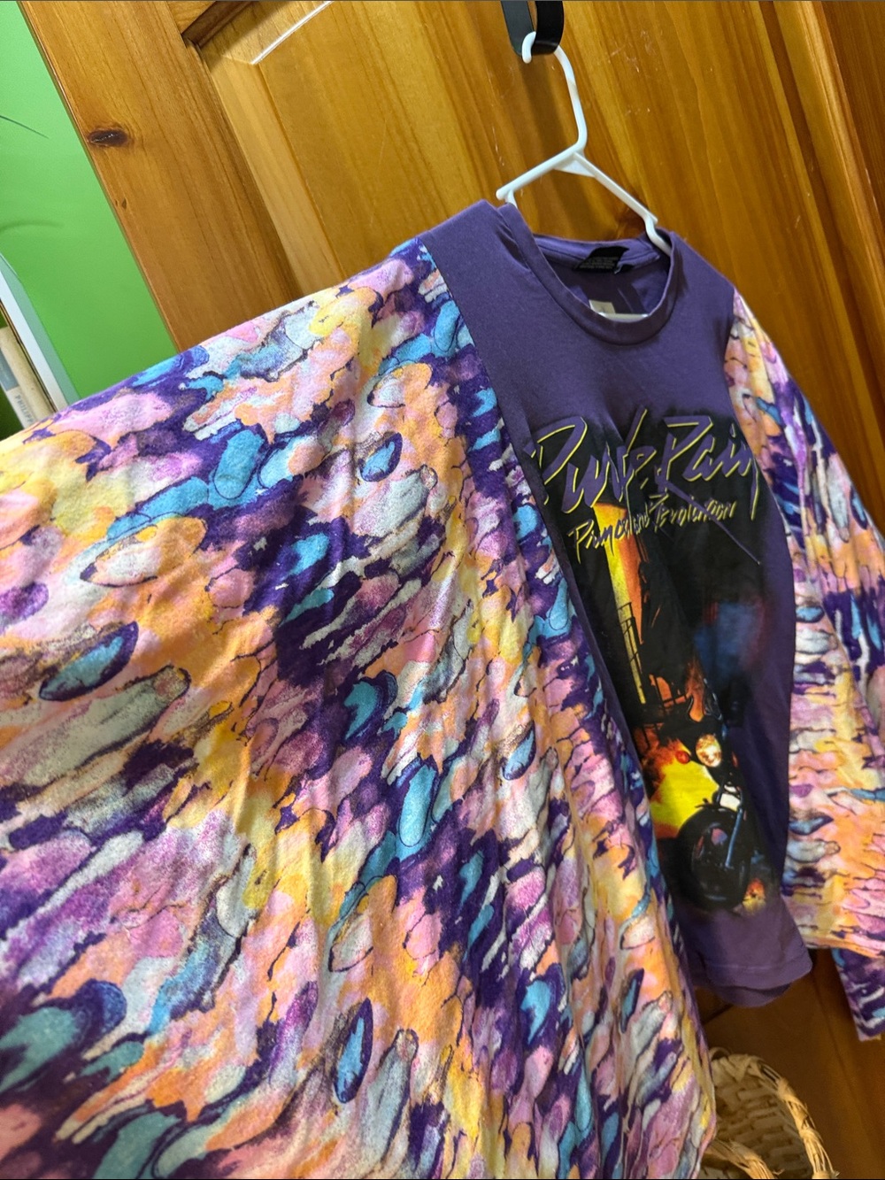 Purple Prince Upcycled Tie-Dye Graphic adult Top - OSFM (sm), new w/o tag - Picture 4 of 10